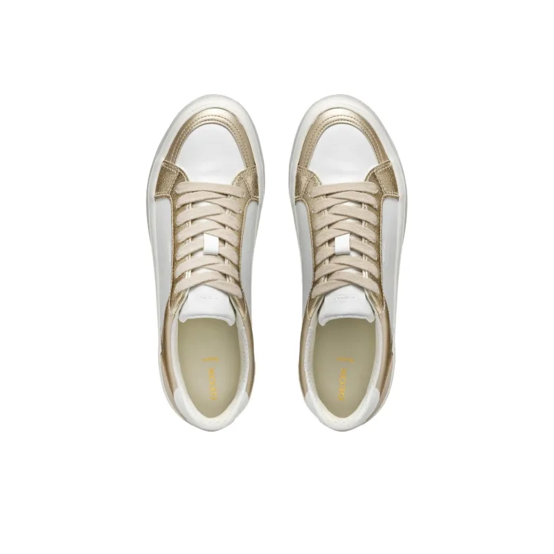 GEOX D Emmeleny Low Top Skateboard Shoes Women's White-3
