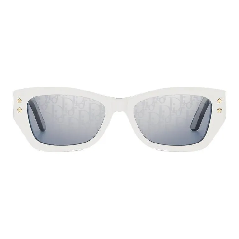 DIOR Acetate Square Sunglasses Women's White-1
