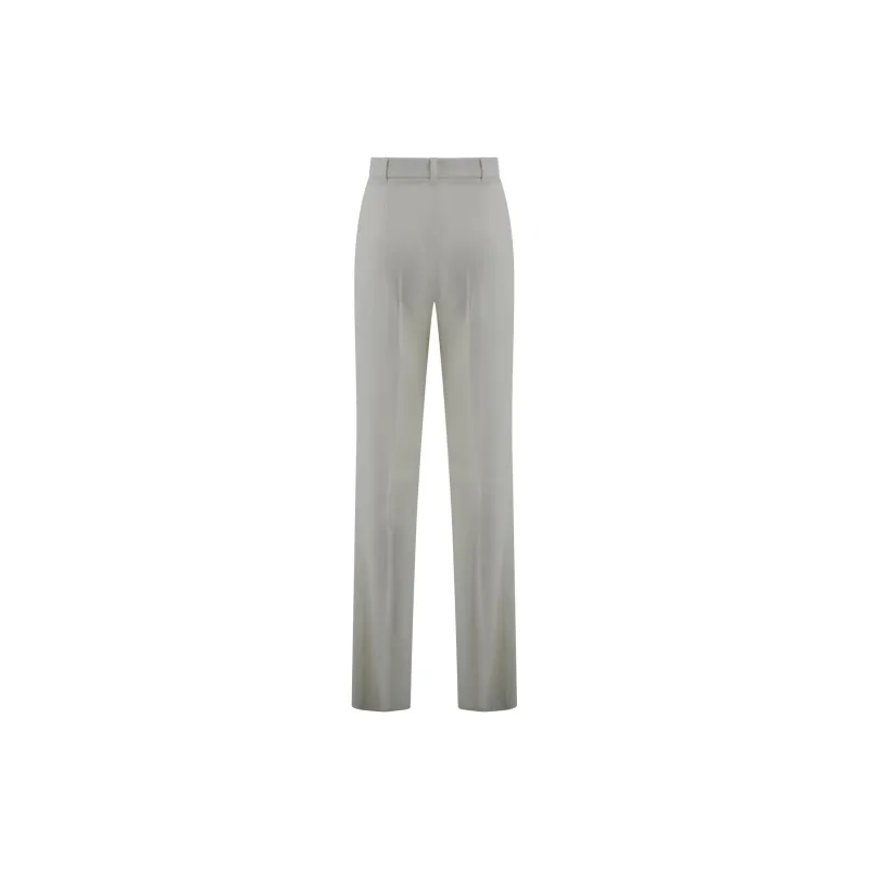 MaxMara Studio Pleat Detailed Straight Leg Trousers-1