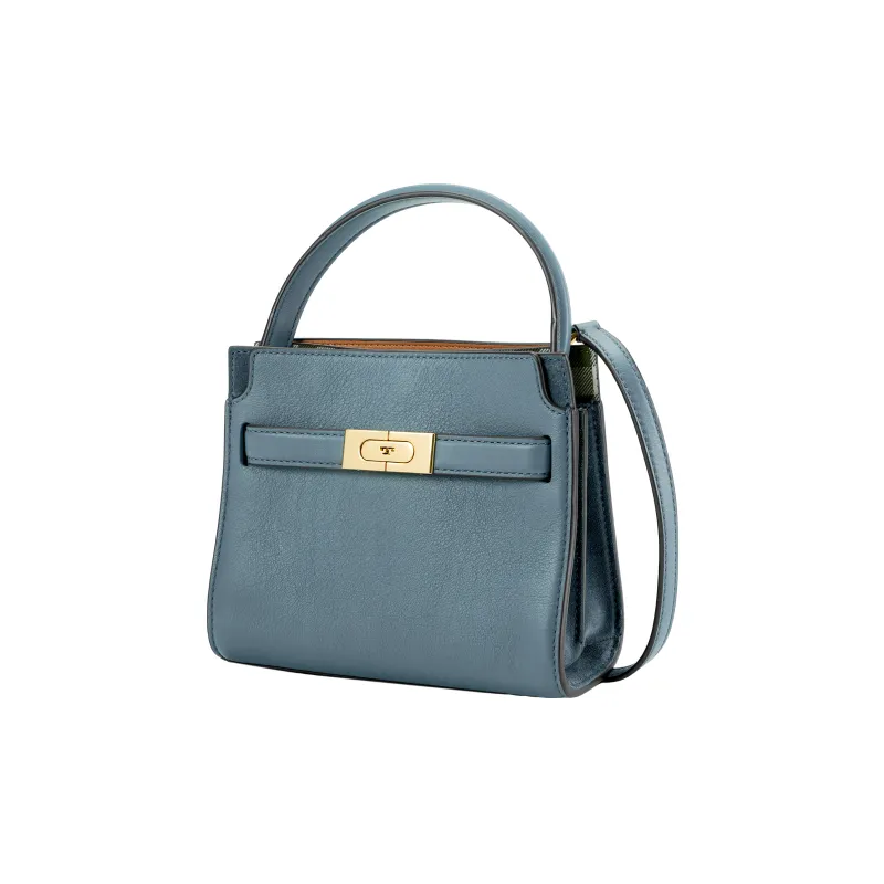 TORY BURCH Lee Radziwill Cow Leather Handbag Crossbody Bag Mini Women's Light Blue-1