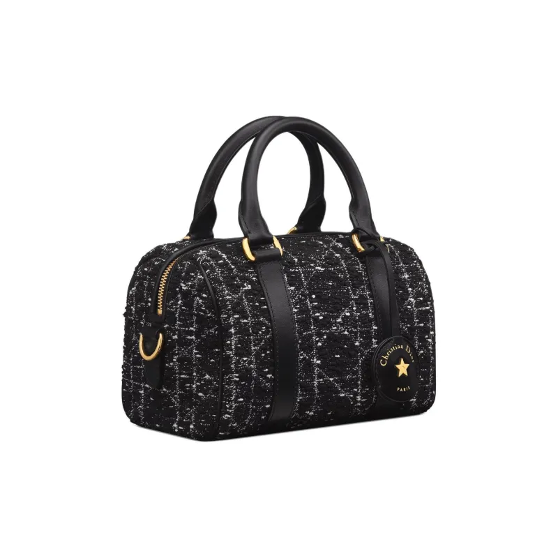 DIOR Groove Cotton Shoulder Bag Crossbody Bag Handbag Women's Black-2