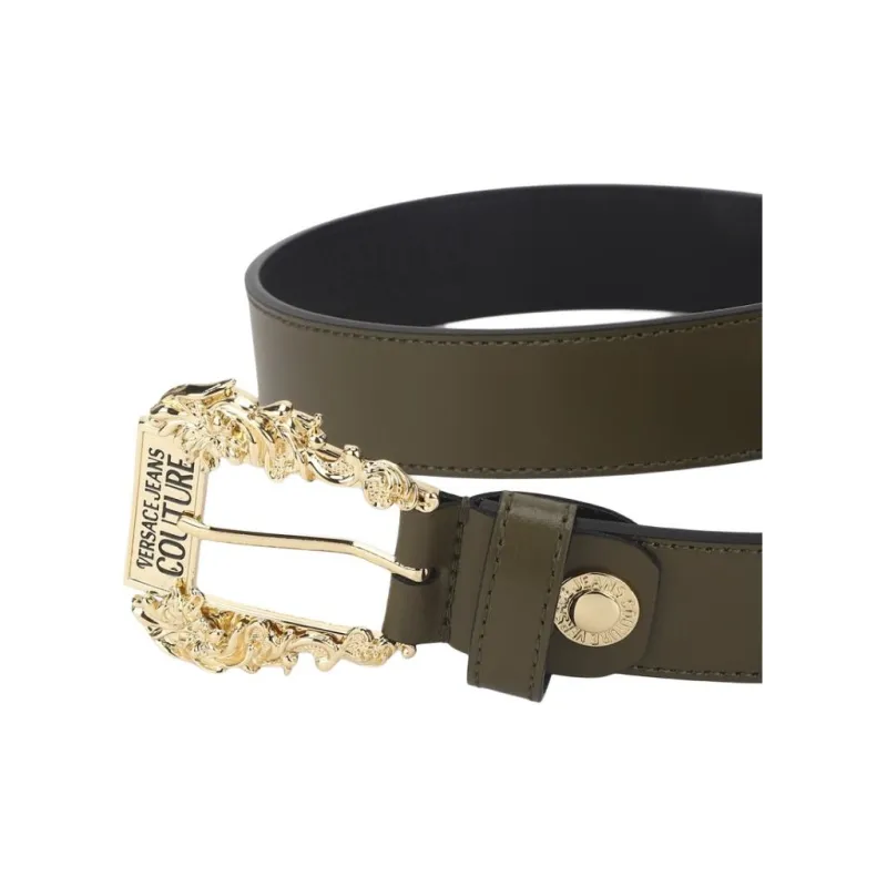 VERSACE JEANS COUTURE Leather Belts Women's Army Green-4