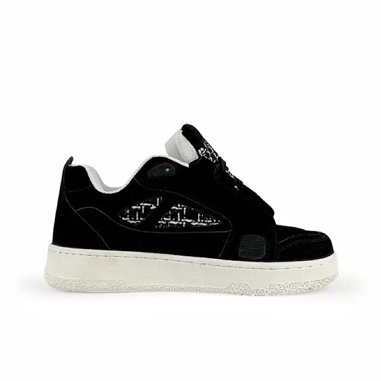 Rongchuan Low-Top Skateboard Shoes Unisex Black-1