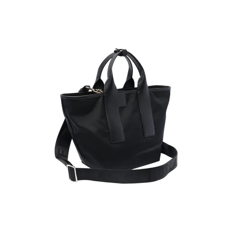 Furla Piuma Nylon One Shoulder Handbags Medium Size Women's Black-1