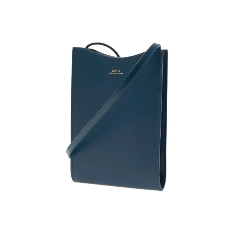 A.P.C Jamie Calfskin Shoulder Bag Women's Dark Blue-1