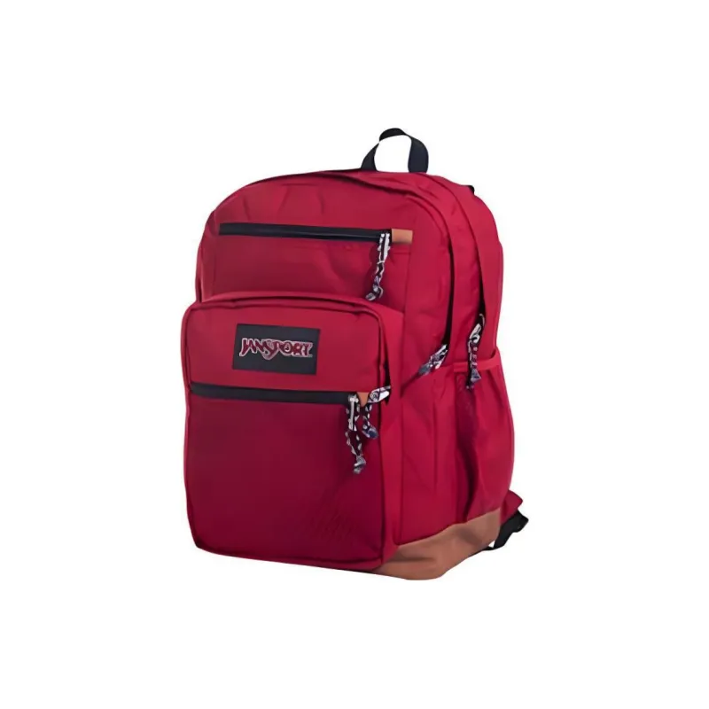 JanSport Polyester Backpack Large Size Unisex Burgundy-1