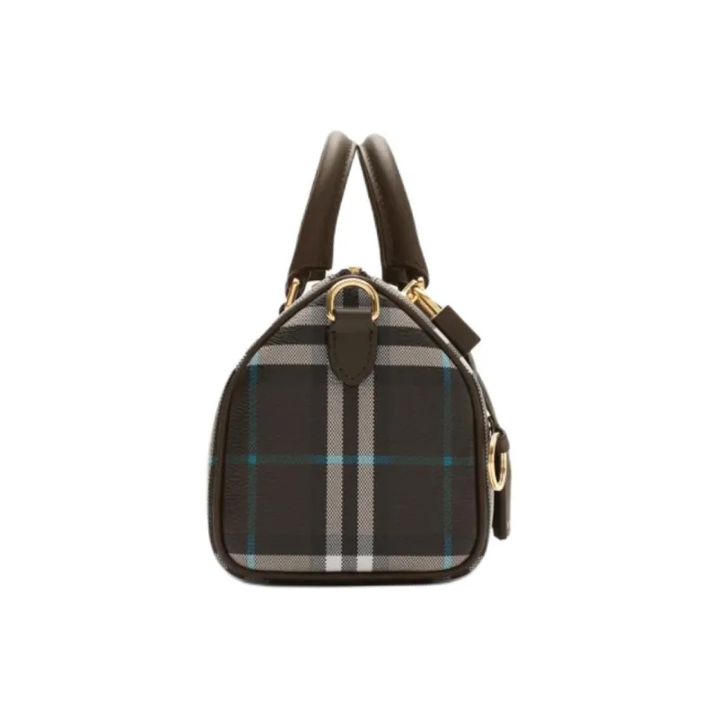 Burberry Cotton Bowling Bag Shoulder Bag Handbag Mini Women's Multicolor-1
