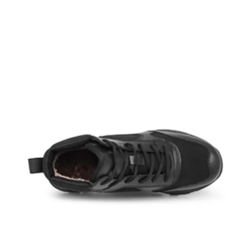 Shu Family Cushioned Slip-Resistant High-Top Casual Shoes Men's Black-3