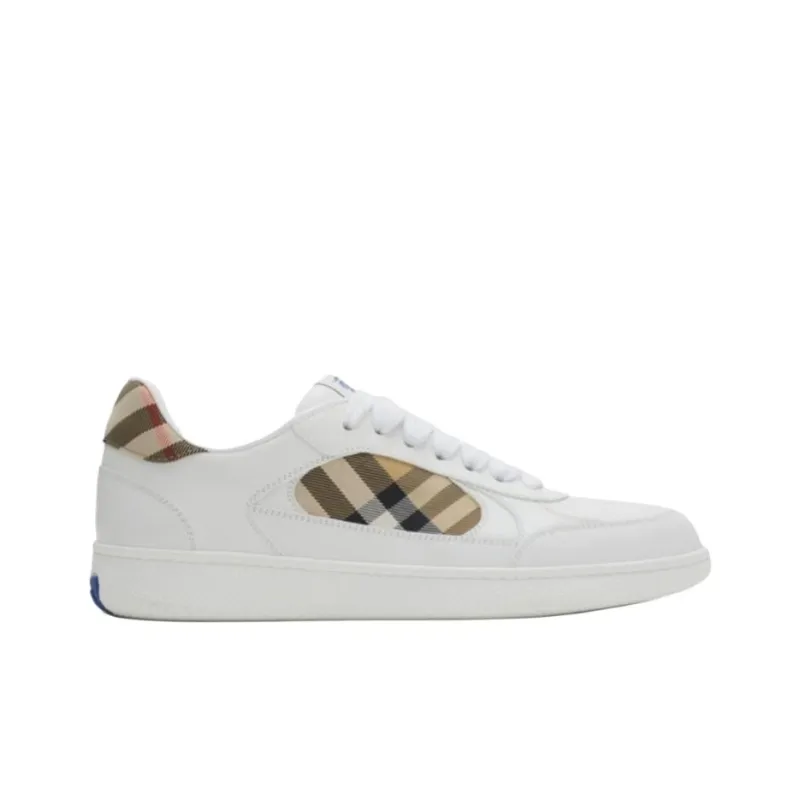 Burberry Terrace Low Top Skateboard Shoes Men's White-1
