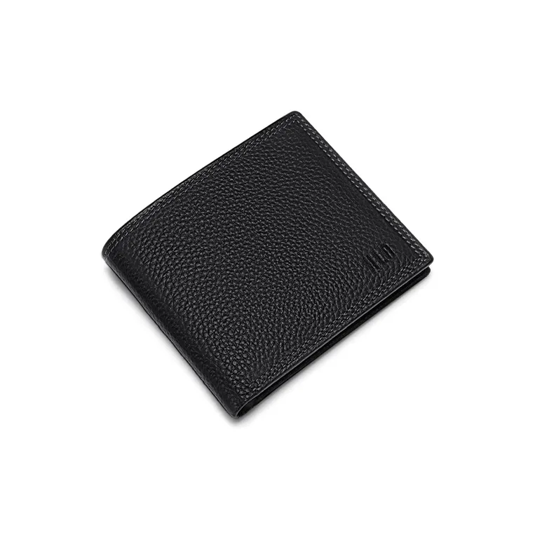 HLA Cow Leather Wallet Regular Unisex Black-0