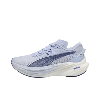 PUMA Deviate NITRO 3 Shock Absorbers With Slip Resistant Features Low Top Running Shoes Women's Gray Blue