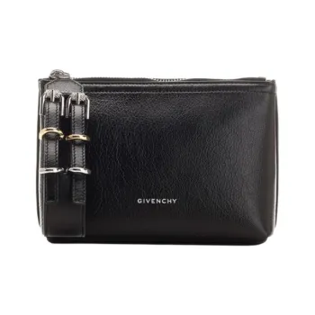 Givenchy Voyou Calfskin Leather Clutch Regular Women's Black