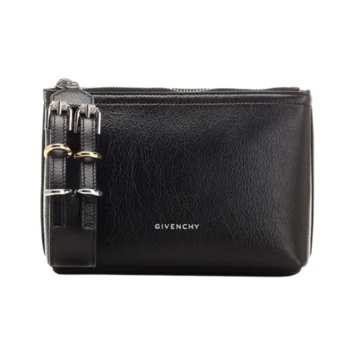 Givenchy Voyou Calfskin Leather Clutch Women's Black