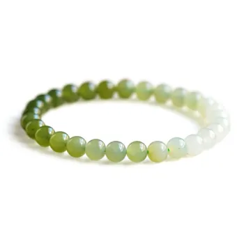 FANGYUANXIAOFU Hetian Jade Bracelets Green Jade Women's