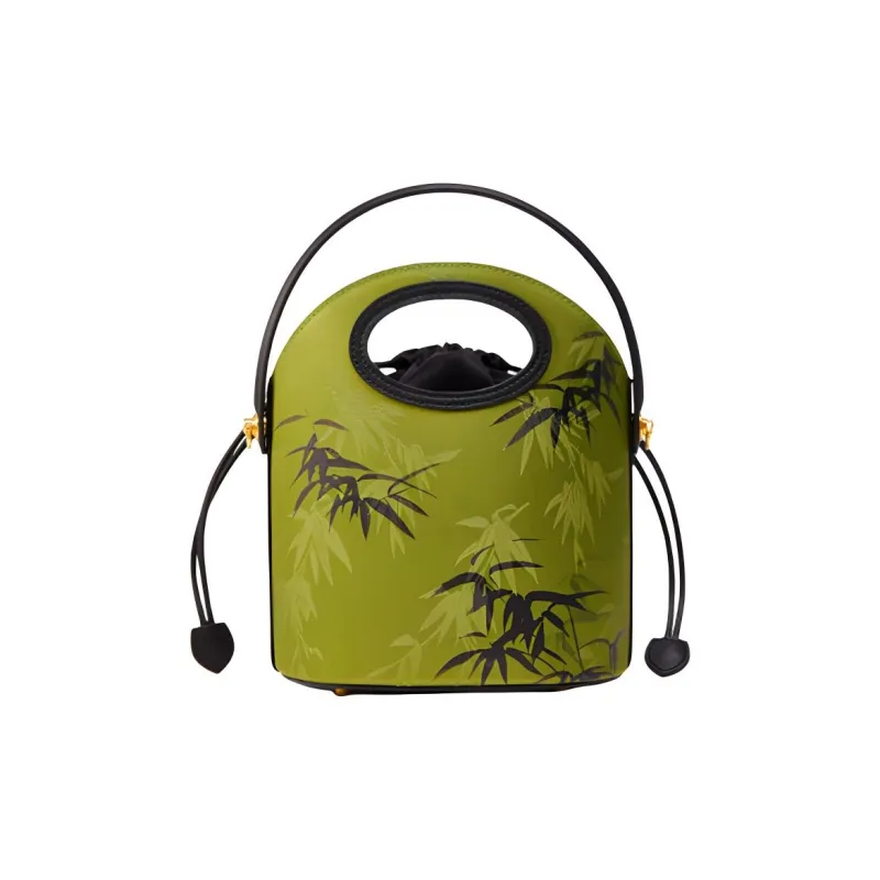 Pmsi Cow Leather, Split Cow Leather Bucket Bag Handbag Trumpets Women's Multicolor-3