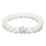 Chinese Auspicious Animal Beaded Bracelet, White
