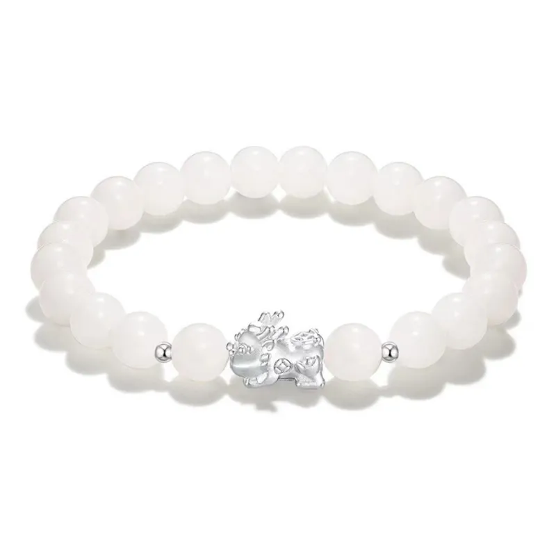 FOREVER MELODY White Jade Bodhi Bracelets Unisex-4