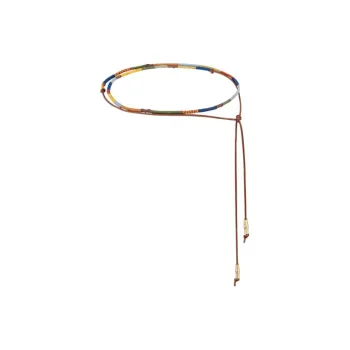 LONGCHAMP Cowhide Leather Belt Women's Multicolor Width 0.5cm