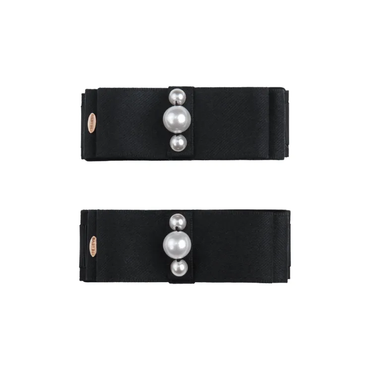 BABYBEI Fabric High-Light Pearl Hair Clips Women's-0