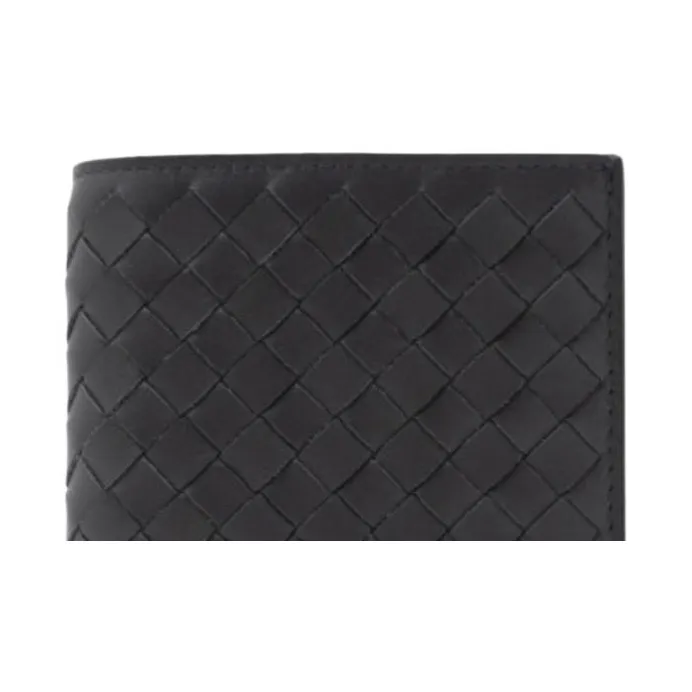 Bottega Veneta Intrecciato Calfskin Wallet Regular Men's Gray Green-4