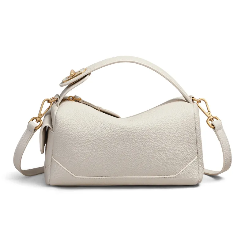 MILLIE'S Cow Leather Patchwork Synthetic Leather Handbags Shoulder Bag Crossbody Bag Regular Women's Dark Brown/White-10