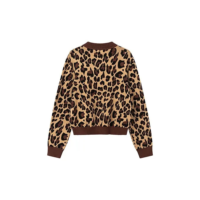 NO ONE ELSE Knitwear Women's Leopard Print Coffee-1
