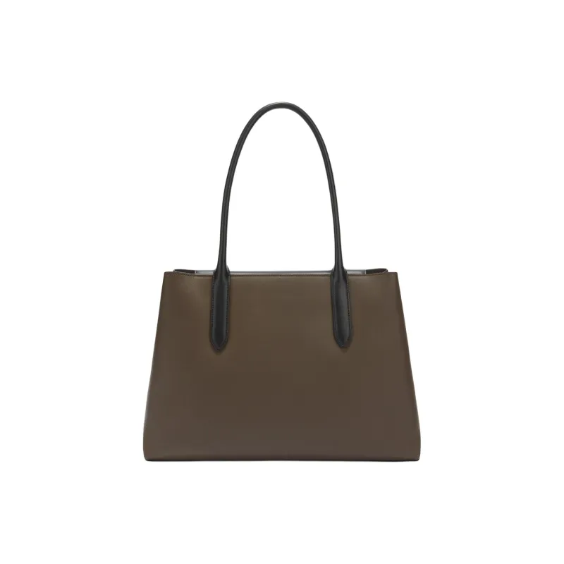 Furla Double Layer Calfskin Tote Bag, Shopping Bag, Shoulder Bag Large Size Women's Brown-0