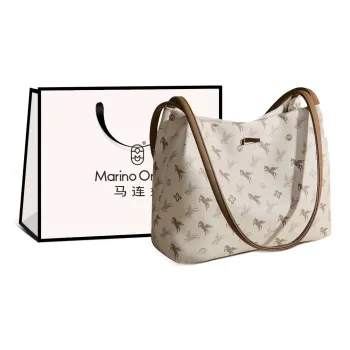 Marino Orlandi Synthetic Leather Tote Bag Shoulder Bag Large Size Women's Ecru