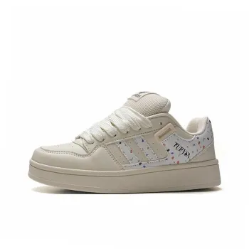 OBWA Low Top Skateboard Shoes Women's Cream White