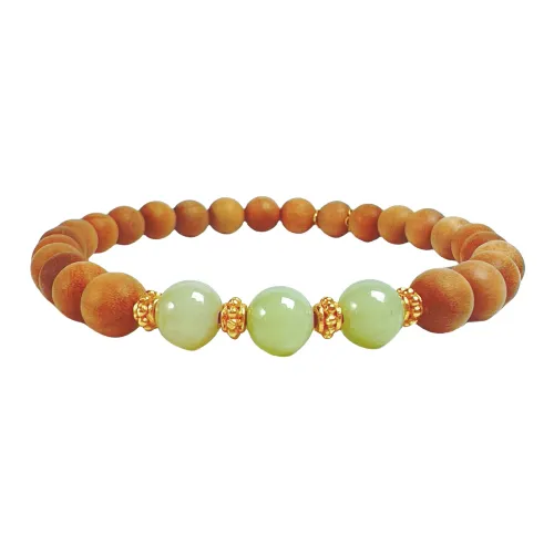 SIYIJIA Old Mountain Sandalwood Single Wrap Beaded Bracelet Unisex