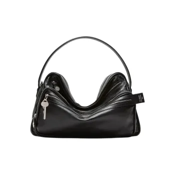 Acne Studios Calfskin Shoulder Bag, Crossbody Bag Women's Black