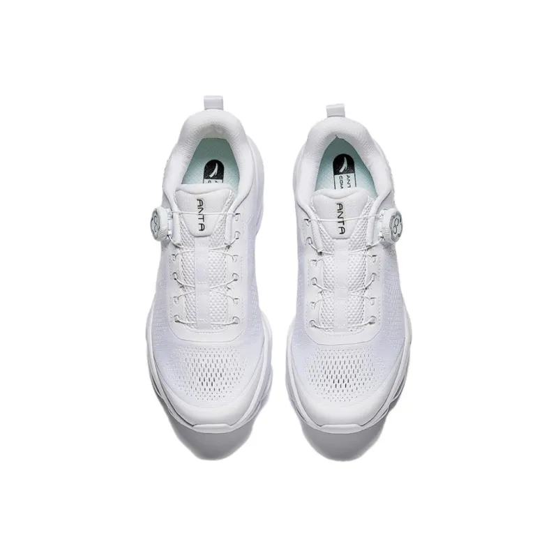 CHAOJIANTA Slip Resistant Abrasion Resistant Shock Absorbers Low Top Training Shoes Men's White Silver-2