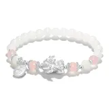Chinese Auspicious Animal Beaded Bracelet, Pink