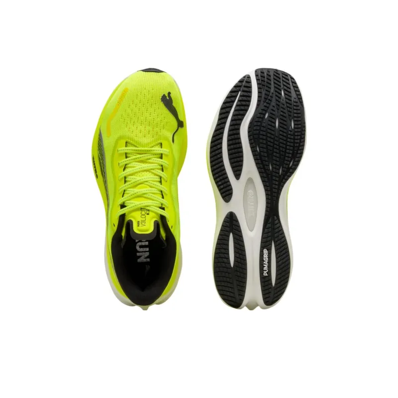 PUMA Velocity NITRO™ 3 Cushioned Slip-Resistant Low-Top Casual Running Shoes Men's Yellow-3