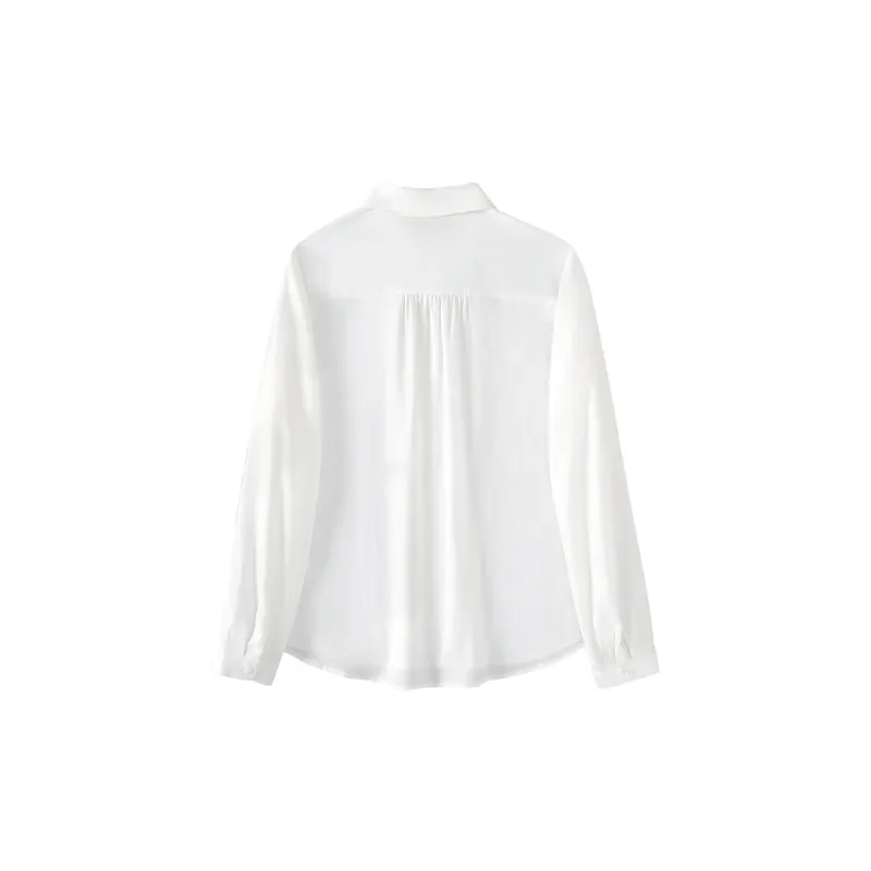 TOUCH Shirt Women's White With Blue Floral-1