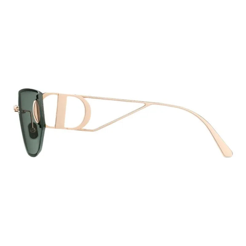 DIOR Metal Irregular Shape Sunglasses Women's Gold-2