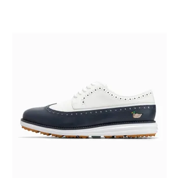 COLE HAAN Oxford Casual Leather Shoes Water Resistant Low Top Golf Shoes Men's White