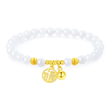 Lao Feng Xiang Hetian Jade Bracelets White Jade Women's