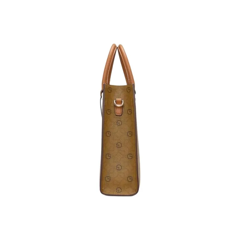 GOLDLION Polyvinyl Chloride One Shoulder Handbag Trumpets Women's Brown/Light Coffee-7