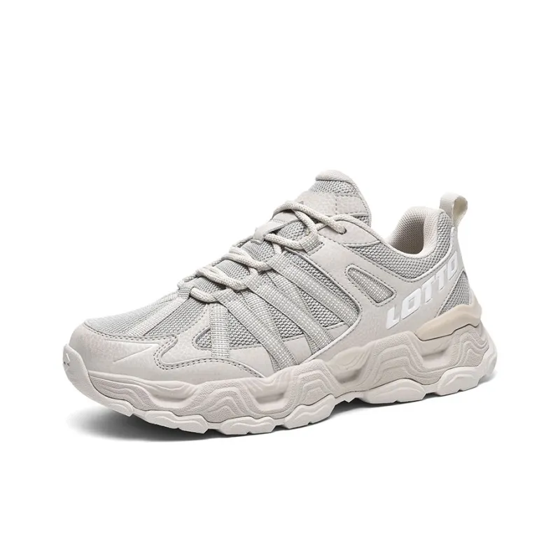 LOTTO Cushioned Slip-Resistant Abrasion-Resistant Low-Top Outdoor Shoes Women's Greige-1
