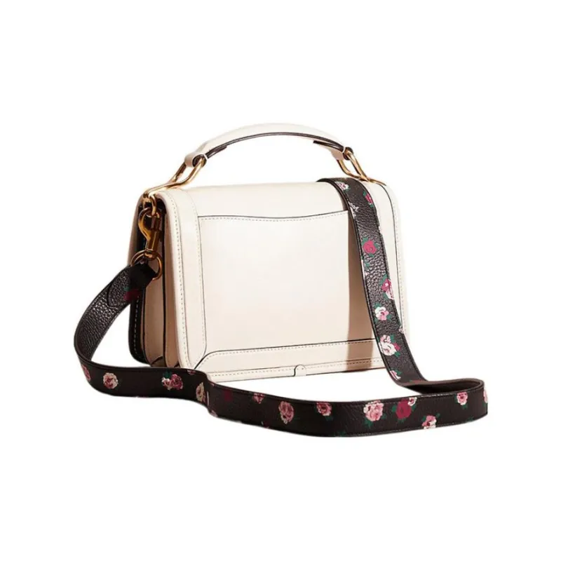 COACH Hero Leather Handbag Shoulder Bag Crossbody Bag Leather Small Size Women's White-1
