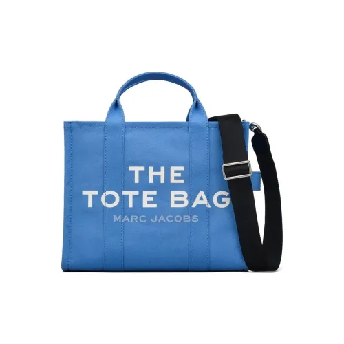 MARC JACOBS Cotton Tote Bag Shopping Bag Shoulder Bag Crossbody Bag Handbag Medium Size Women's Blue