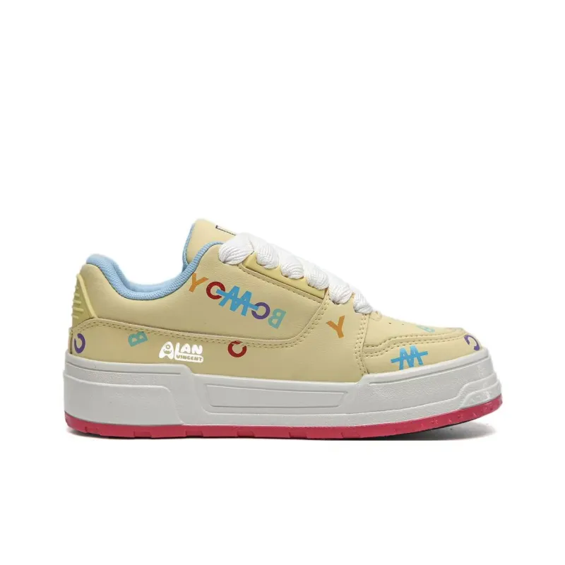 Alan Vincent Shock Absorbers With Abrasion Resistant And Slip Resistant Properties Low Top Casual Shoes Women's-6