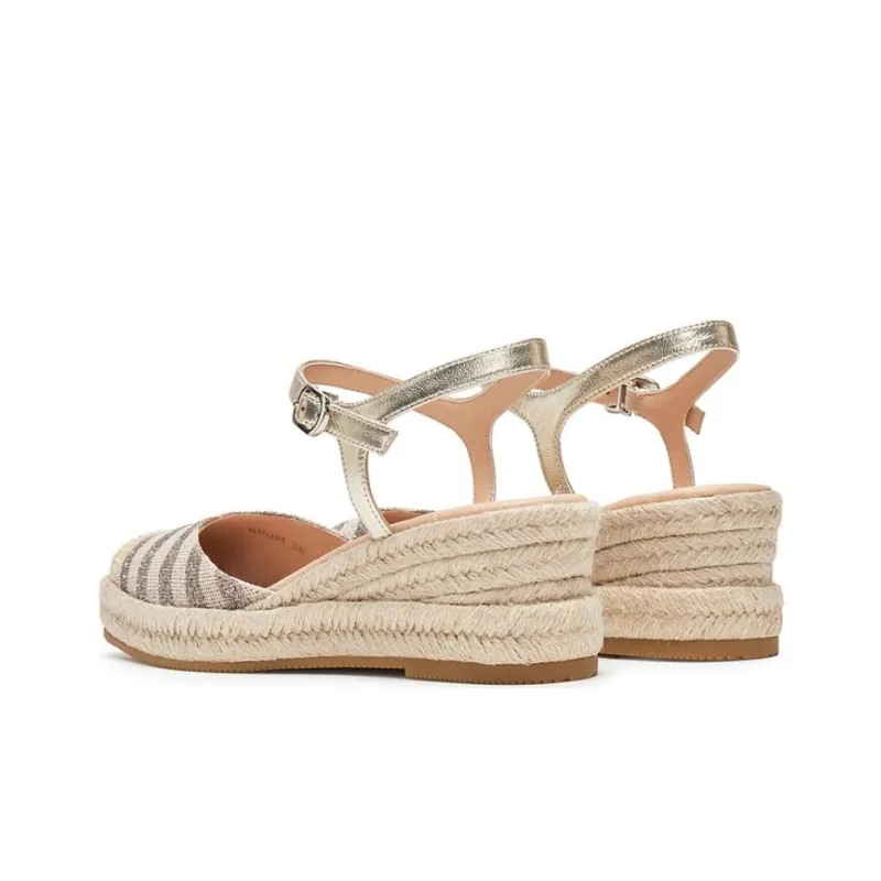 Staccato Natural Straw Woven High Heels 6cm Women's-6