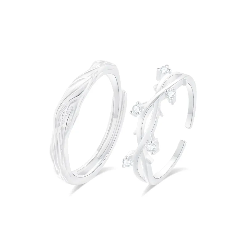 PRETTY DIARY Zircon Rings Unisex-0
