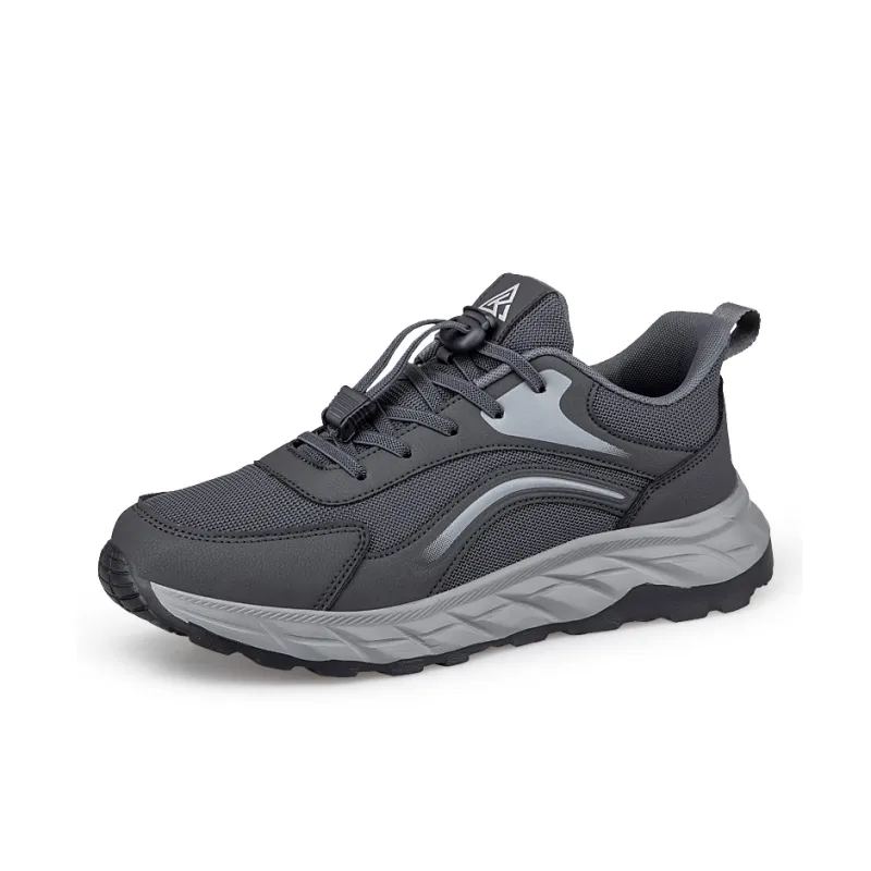 Recreation Wear-Resistant Lightweight Rebound Low-Top Casual Shoes Men's Dark Gray-1