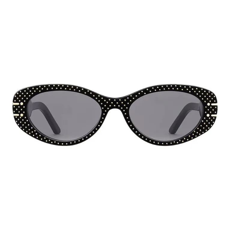 DIOR Acetate Oval Sunglasses Women's Black-1