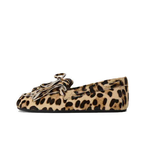 ZARA Boat Shoes Women's Leopard Print