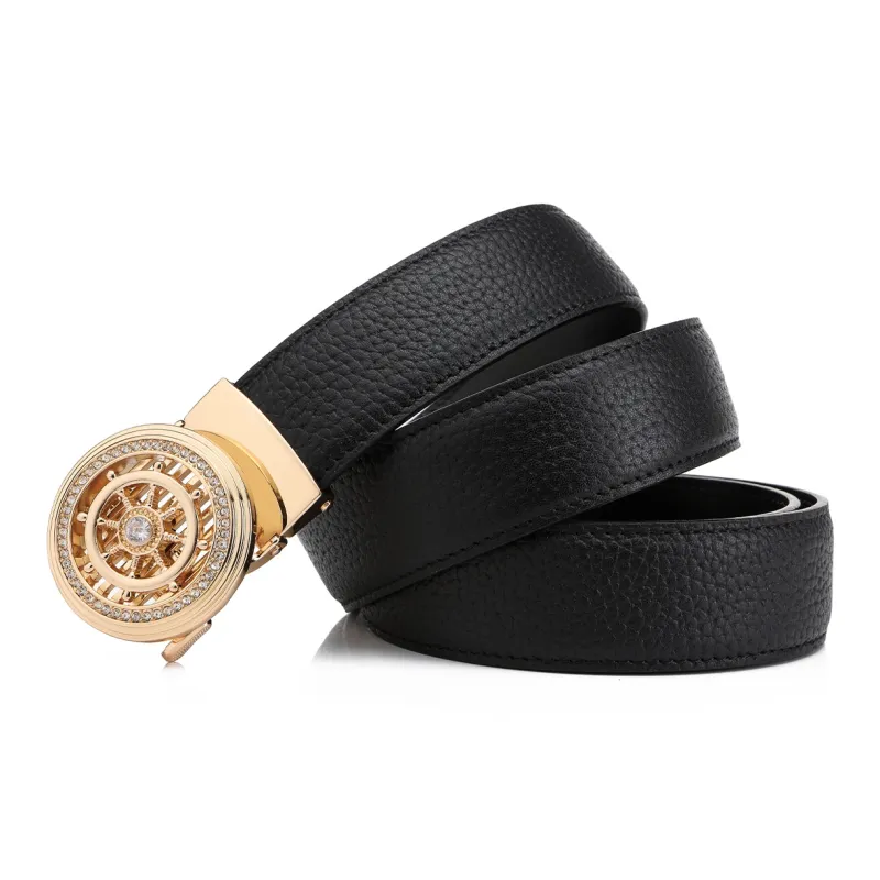 SEPTWOLVES Cow Leather Leather Belts Men's Width 3.5CM-7