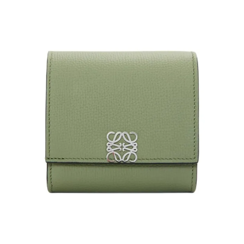 LOEWE Anagram Calfskin Wallet Women's Rosemary-0
